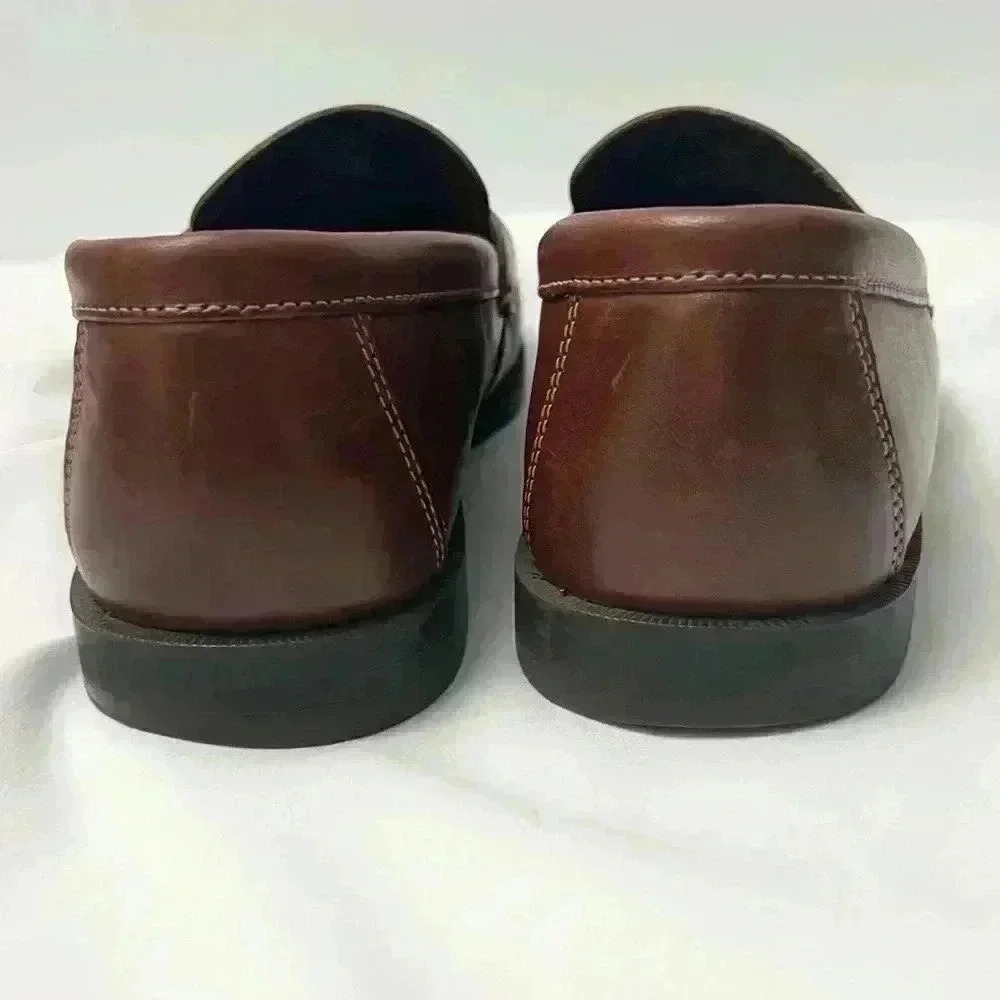 Dexter- Men’s Tassel Loafers-Leather- Brown- 11 - Picture 8 of 9